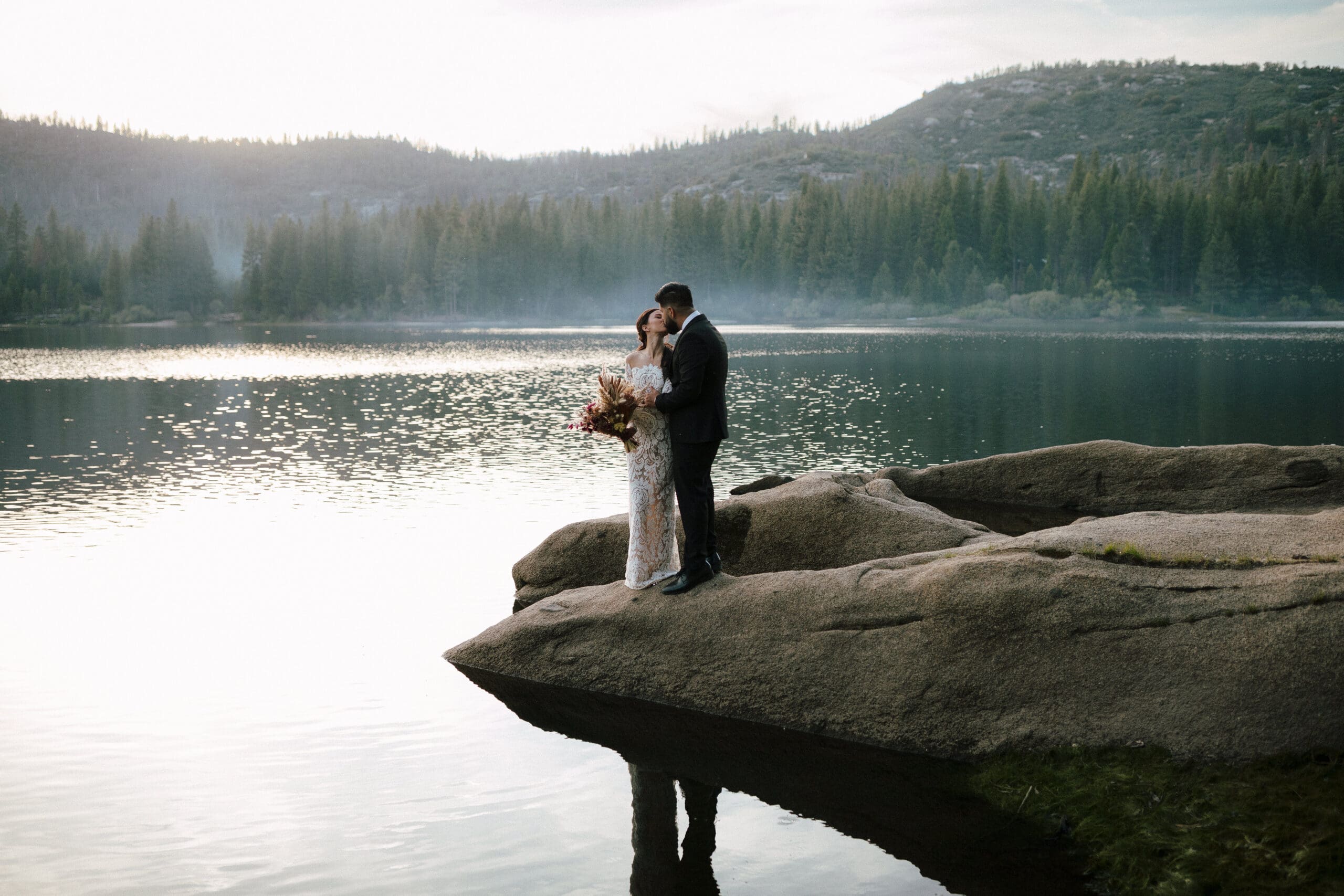 Looking for Sequoia National Park elopement inspiration? Check out this dreamy day-after bridal shoot at Hume Lake with all the details on how to plan your elopement in the Sequoias.